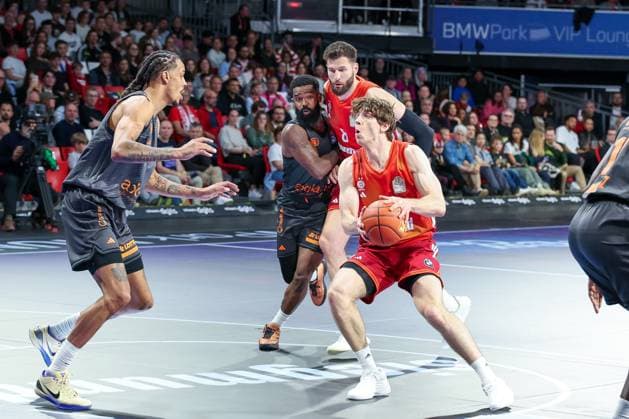 Justinian Jessup 10 (FC Bayern Muenchen Basketball) in Aktion, FC Bayern Muenchen Basketball vs. Niners Chemnitz, easyCredit BBL, Basketball, Bundesliga, Maenner, Hauptrunde, 12. April 2026 Muenchen Bayern Deutschland