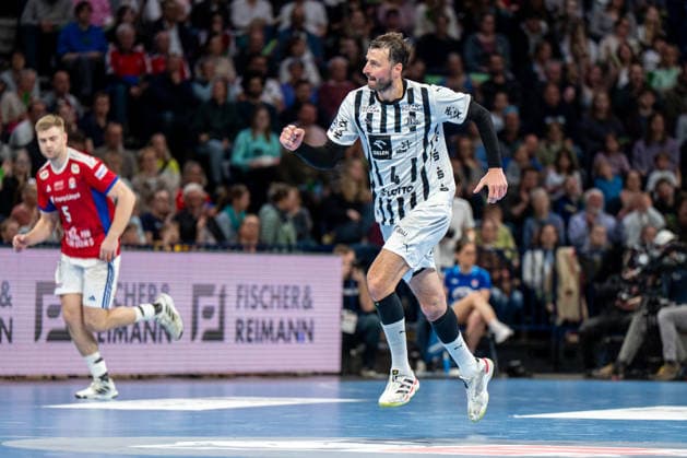 12.04.2026, xdobgx, Handball Daikin HBL, Handball Verein Hamburg - THW Kiel v.l. Domagoj Duvnjak (Kiel, 4) Jubel, Torjubel, jubelt ueber das Tor, celebrate the goal, celebration