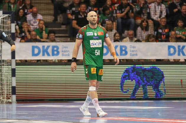 12.04.2026, xgox, Handball - Daikin HBL SC Magdeburg - HC Erlangen emspor, v.l. Oscar Bergendahl (Magdeburg, 54) Magdeburg