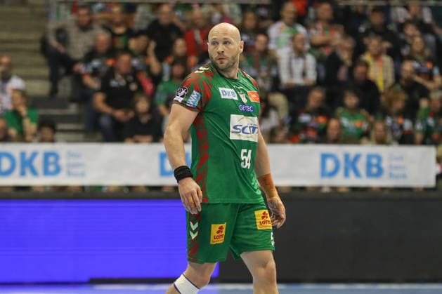 12.04.2026, xgox, Handball - Daikin HBL SC Magdeburg - HC Erlangen emspor, v.l. Oscar Bergendahl (Magdeburg, 54) Magdeburg