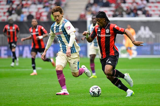 FOOTBALL : OGC Nice VS Le Havre AC - Ligue 1 McDonald s - 12 04 2026 Elye Wahi (OGC Nice) - Ligue 1 McDonald™s match between OGC Nice and Le Havre Athletic Club on April 12, 2026 at the Allianz Riviera Stadium in Nice. NiceFrance  Copyright: xWilliamxCannarellax