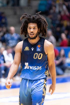Basketball Bundesliga BBL, Frankfurt Skyliners vs. MLP Academics Heidelberg, Süwag Energie Arena Frankfurt am Main; 12.04.2026 Basketball Bundesliga BBL, Frankfurt am Main, Germany - 12.04.2026: Tyger Campbell (Frankfurt Skyliners, 00) Porträt, Basketball Bundesliga BBL, Spiel der Frankfurt Skyliners vs. MLP Academics Heidelberg, Süwag Energie Arena Frankfurt am Main Copyright: xBEAUTIFULxSPORTS Freudensteinx