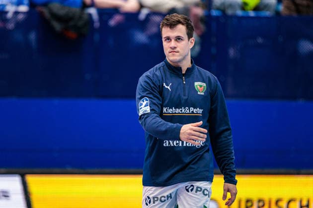 Tim Freihoefer (Fuechse Berlin, 20) GER, TBV Lemgo Lippe vs. Fuechse Berlin, Handball, 1. Bundesliga, 28. Spieltag, Spielzeit 2025 2026, 12.04.2026 Lemgo Copyright: xJanxRollingerx