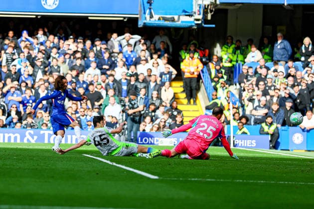 Chelsea v Manchester City, Premier League Marc Cucurella (3) of Chelsea scores but ruled out by VAR during the Premier League match between Chelsea and Manchester City at Stamford Bridge, London, UK on 12 April 2026. Editorial use only DataCo restrictions apply See www.football-dataco.com , Copyright: xNigelxKeenex PSI-24056-0061