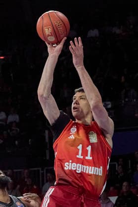 Deutsche Basketball Bundesliga (BBL), FC Bayern München Basketball vs NINERS Chemnitz, München FC Bayern Basketball, NINERS Chemnitz, 2026-04-12 in München (SAP Garden) LUCIC Vladimir (FC Bayern München Basketball Small Forward (SF) Nr11-FCBB11) sportworld München SAP Garden Bayern Deutschland