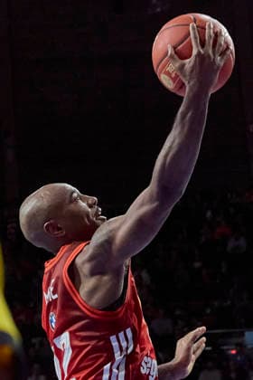 Deutsche Basketball Bundesliga (BBL), FC Bayern München Basketball vs NINERS Chemnitz, München FC Bayern Basketball, NINERS Chemnitz, 2026-04-12 in München (SAP Garden) MIKE Isiaha (FC Bayern München Basketball Power Forward (PF) Nr22-FCBB22) sportworld München SAP Garden Bayern Deutschland