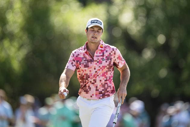260412 Viktor Hovland of Norway looks dejected during the final round of the 2026 Masters Golf Tournament on April 12, 2026 in Augusta. Photo: Petter Arvidson BILDBYRAN kod PA PA1196 golf masters bbeng the masters augusta norge norway depp Copyright: PETTERxARVIDSON BB260412PA003