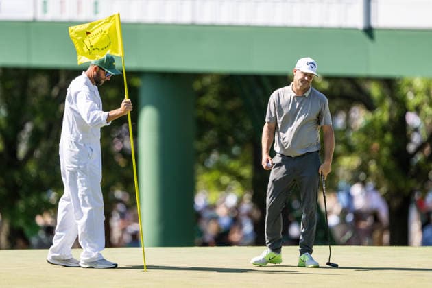 260412 Alex Noren of Sweden looks dejected during the final round of the 2026 Masters Golf Tournament on April 12, 2026 in Augusta. Photo: Petter Arvidson BILDBYRAN kod PA PA1196 golf masters bbeng the masters augusta sweden sverige depp Copyright: PETTERxARVIDSON BB260412PA004