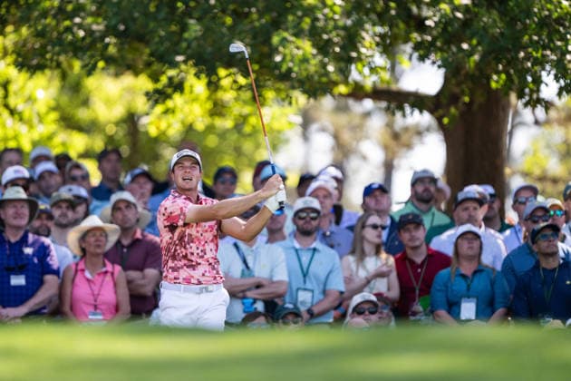 260412 Viktor Hovland of Norway during the final round of the 2026 Masters Golf Tournament on April 12, 2026 in Augusta. Photo: Petter Arvidson BILDBYRAN kod PA PA1196 golf masters bbeng the masters augusta norge norway Copyright: PETTERxARVIDSON BB260412PA010