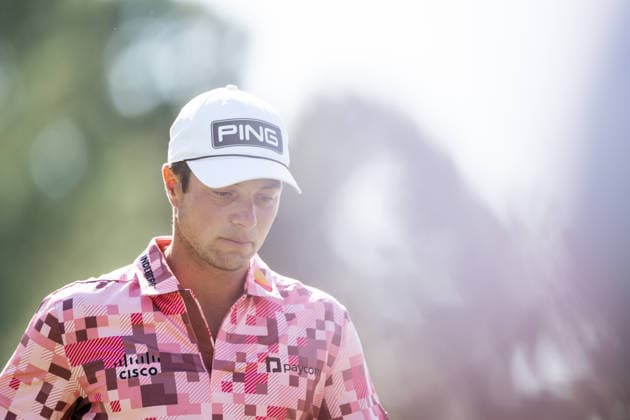 260412 Viktor Hovland of Norway during the final round of the 2026 Masters Golf Tournament on April 12, 2026 in Augusta. Photo: Petter Arvidson BILDBYRAN kod PA PA1196 golf masters bbeng the masters augusta norge norway Copyright: PETTERxARVIDSON BB260412PA032