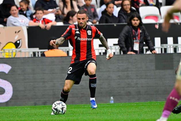 FOOTBALL : OGC Nice VS Le Havre AC - Ligue 1 McDonald s - 12 04 2026 Jonathan Clauss (OGC Nice) - Ligue 1 McDonald™s match between OGC Nice and Le Havre Athletic Club on April 12, 2026 at the Allianz Riviera Stadium in Nice. NiceFrance  Copyright: xWilliamxCannarellax
