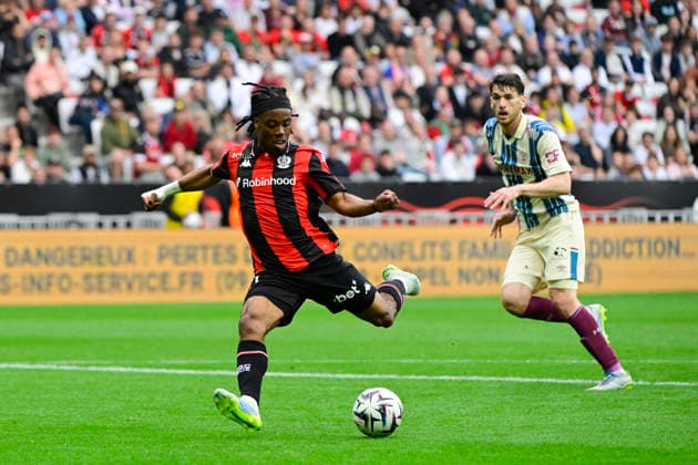 FOOTBALL : OGC Nice VS Le Havre AC - Ligue 1 McDonald s - 12 04 2026 Elye Wahi (OGC Nice) - Ligue 1 McDonald™s match between OGC Nice and Le Havre Athletic Club on April 12, 2026 at the Allianz Riviera Stadium in Nice. NiceFrance  Copyright: xWilliamxCannarellax