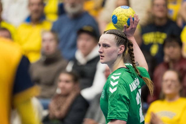 260412 Vakare Damuleviciute of Litauen during the women s EHF EURO Qualification, EM, Europameisterschaft handball match between Sweden and Lithuania on April 12, 2026 in Kosta. Photo: Suvad Mrkonjic BILDBYRAN COP 170 SM0457 handball handboll handball kval em em-kval qualification womens ehf euro qualification sverige sweden litauen lithuania dam bbeng sverige sweden Copyright: SUVADxMRKONJIC BB260412SM034