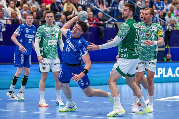 2026.04.12, xkwix, Handball, HBL, TBV Lemgo Lippe - Füchse Berlin, PHOENIX CONTACT arena, 28.Spieltag, Saison 2025 2026: JoÃ«l Willecke (TBV Lemgo Lippe 24) beim Wurf DFB regulations prohibit any use of photographs as image sequences and or quasi-video. Photo: xKamilxWilkowskixPressefotoKochx Nordrhein-Westfalen Deutschland