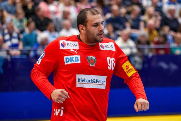 2026.04.12, xkwix, Handball, HBL, TBV Lemgo Lippe - Füchse Berlin, PHOENIX CONTACT arena, 28.Spieltag, Saison 2025 2026: Dejan Milosavljev (Füchse Berlin 96) motiviert DFB regulations prohibit any use of photographs as image sequences and or quasi-video. Photo: xKamilxWilkowskixPressefotoKochx Nordrhein-Westfalen Deutschland