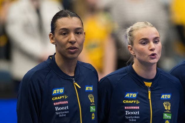 260412 Jamina Roberts of Sweden ahead of the women s EHF EURO Qualification, EM, Europameisterschaft handball match between Sweden and Lithuania on April 12, 2026 in Kosta. Photo: Suvad Mrkonjic BILDBYRAN COP 170 SM0457 handball handboll handball kval em em-kval qualification womens ehf euro qualification sverige sweden litauen lithuania dam bbeng sverige sweden Copyright: SUVADxMRKONJIC BB260412SM053