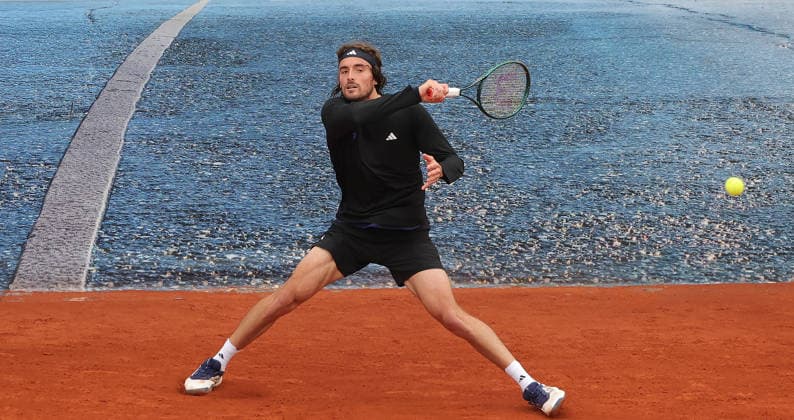 12.04.2026, BMW Open 2026, ATP, Tennis Herren Tour 500, MTTC Iphitos, Muenchen, Tennis, im Bild: Stefanos Tsisipas (GRE)