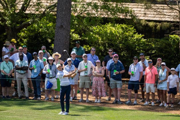 260412 Ludvig Aberg of Sweden during the final round of the 2026 Masters Golf Tournament on April 12, 2026 in Augusta. Photo: Petter Arvidson BILDBYRAN kod PA PA1196 golf masters bbeng the masters augusta sweden sverige Copyright: PETTERxARVIDSON BB260412PA060
