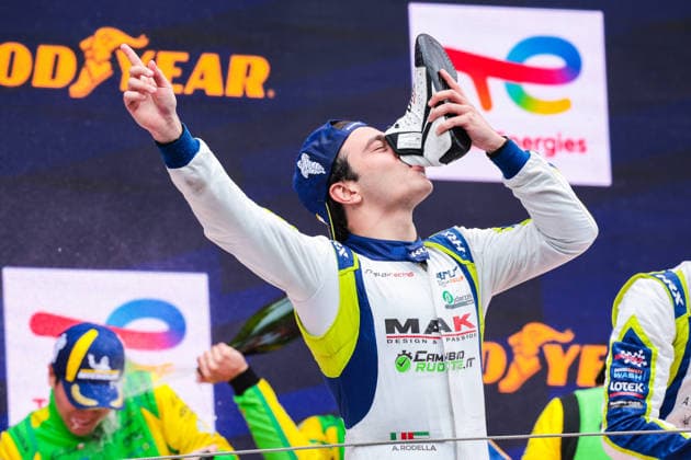 AUTO - ELMS - 4 HOURS OF BARCELONA 2026 RODELLA Alvise (uae), Rinaldi Racing, Ligier JS P325 - Toyota, LMP3, portrait podium celebration during the 4 Hours of Barcelona 2026, 1st round of the 2026 European Le Mans Series on the Circuit de Barcelona-Catalunya from April 10 to 12, 2026 in Barcelona, Spain - BarcelonaSpain  Copyright: xEricxAlonsox