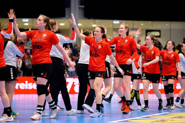 Handball, Frauen: EM-Qualifikation, Deutschland - Belgien, 2. Runde, Gruppe 3, 6. Spieltag die Mannschaft von Belgien Hamm Westpress Arena Nordrhein-Westfalen Deutschland