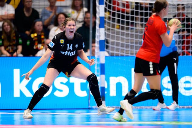 Handball, Frauen: EM-Qualifikation, Deutschland - Belgien, 2. Runde, Gruppe 3, 6. Spieltag Marie Steffen (Deutschland) Hamm Westpress Arena Nordrhein-Westfalen Deutschland