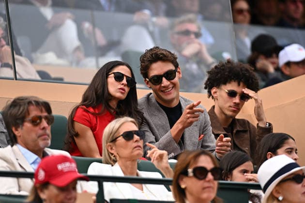 George Russell, Carmen Montero Mundt and Maghnes Akliouche At Monte-Carlo Masters 2026 - Monaco George Russell, Carmen Montero Mundt and Maghnes Akliouche during the men’s final at the 2026 Rolex Monte-Carlo Masters in Monte-Carlo, MONACO, on April 12, 2026. Photo by Corinne Dubreuil ABACAPRESS.COM Monte Carlo  Copyright: xDubreuilxCorinne ABACAx
