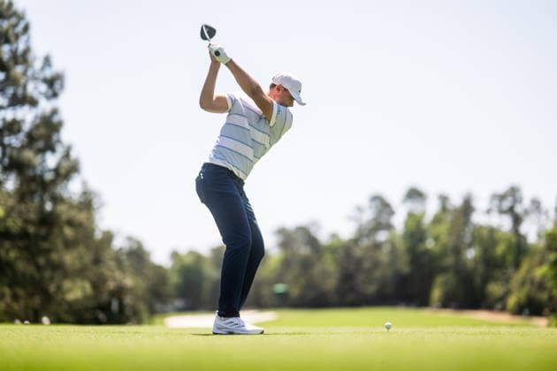 260412 Ludvig Aberg of Sweden during the final round of the 2026 Masters Golf Tournament on April 12, 2026 in Augusta. Photo: Petter Arvidson BILDBYRAN kod PA PA1196 golf masters bbeng the masters augusta sweden sverige Copyright: PETTERxARVIDSON BB260412PA063