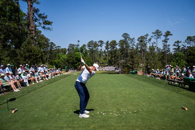 260412 Ludvig Aberg of Sweden during the final round of the 2026 Masters Golf Tournament on April 12, 2026 in Augusta. Photo: Petter Arvidson BILDBYRAN kod PA PA1196 golf masters bbeng the masters augusta sweden sverige Copyright: PETTERxARVIDSON BB260412PA065