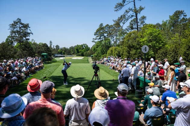 260412 Ludvig Aberg of Sweden during the final round of the 2026 Masters Golf Tournament on April 12, 2026 in Augusta. Photo: Petter Arvidson BILDBYRAN kod PA PA1196 golf masters bbeng the masters augusta sweden sverige Copyright: PETTERxARVIDSON BB260412PA067