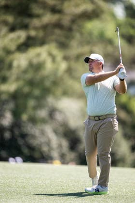 260412 Chris Gotterup of USA during the final round of the 2026 Masters Golf Tournament on April 12, 2026 in Augusta. Photo: Petter Arvidson BILDBYRAN kod PA PA1196 golf masters bbeng the masters augusta Copyright: PETTERxARVIDSON BB260412PA069