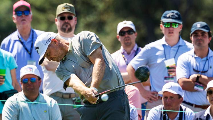 AUGUSTA 20260409 Ludvig Aberg waits for the 14th hole during the first day of competition of the US Masters at Augusta National Golf Club in the USA. Photo Christer Höglund TT code 40750 AUGUSTA USA x40750x Copyright: xChristerxHöglundx US MASTERS GOLF