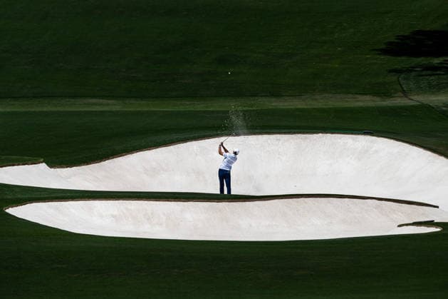 260412 Ludvig Aberg of Sweden during the final round of the 2026 Masters Golf Tournament on April 12, 2026 in Augusta. Photo: Petter Arvidson BILDBYRAN kod PA PA1196 golf masters bbeng the masters augusta sverige Copyright: PETTERxARVIDSON BB260412PA088