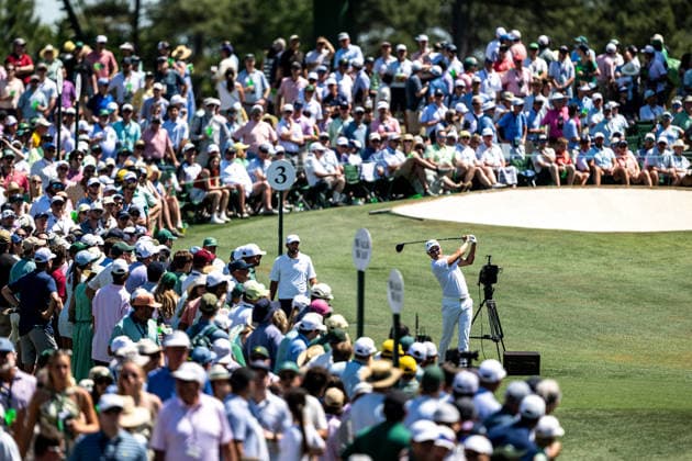 260412 Haotong Li of China during the final round of the 2026 Masters Golf Tournament on April 12, 2026 in Augusta. Photo: Petter Arvidson BILDBYRAN kod PA PA1196 golf masters bbeng the masters augusta Copyright: PETTERxARVIDSON BB260412PA091
