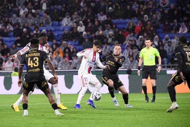 Olympique Lyonnais v FC Lorient - Ligue 1 McDonald s 2025 2026 17 Afonso MOREIRA (ol) - 10 Pablo PAGIS (fcl) during the Ligue 1 McDonald s match between Lyon and Lorient at Groupama Stadium on April 12, 2026 in Lyon, France. Lyon France  Copyright: xFEPx 776348350