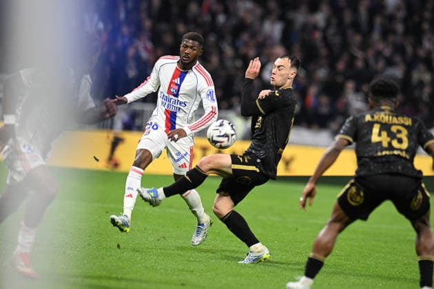 Football : Olympique Lyonnais v Lorient - French ligue 1- 12 04 2026 MAITLAND NILES Ainsley of Lyon during the French ligue 1 match between Olympique Lyonnais and Lorient at Groupama Stadium Decines Charpieu Lyon on April 12, 2026 , France LYONFrance  Copyright: xMouradxAllilix