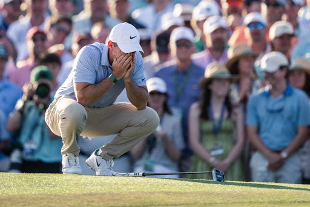 260412 Rory McIlroy of Northern Ireland during the final round of the 2026 Masters Golf Tournament on April 12, 2026 in Augusta. Photo: Petter Arvidson BILDBYRAN kod PA PA1196 golf masters bbeng the masters augusta Copyright: PETTERxARVIDSON BB260412PA248