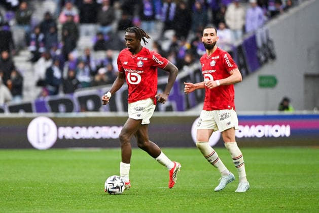 Toulouse FC v Lille OSC - Ligue 1 McDonald s 2025 2026 17 Ngalayel Ngal ayel MUKAU (losc) during the Ligue 1 McDonald s match between Toulouse and Lille at Stadium de Toulouse on April 12, 2026 in Toulouse, France. Toulouse France  Copyright: xFEPx 776348348