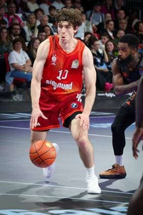 Justinian Jessup 10 (FC Bayern Muenchen Basketball) in Aktion, FC Bayern Muenchen Basketball vs. Niners Chemnitz, easyCredit BBL, Basketball, Bundesliga, Maenner, Hauptrunde, 12. April 2026 Muenchen Bayern Deutschland