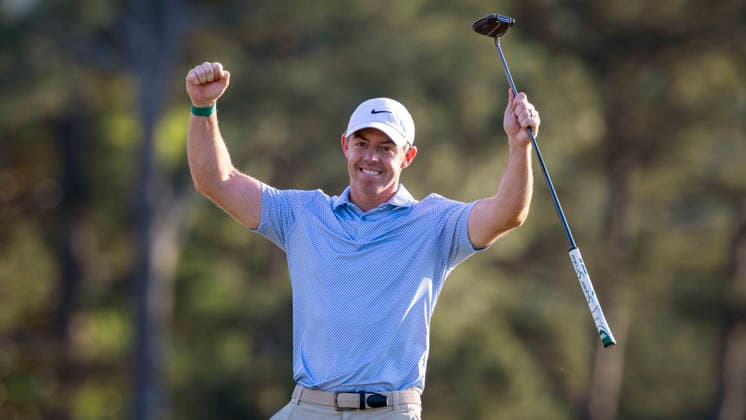 20260412 AUGUSTA Rory MacIlroy celebrates after winning the US Masters at Augusta National Golf Club in the USA. AUGUSTA USA x40750x Copyright: xChristerHoglundx US MASTERS GOLF