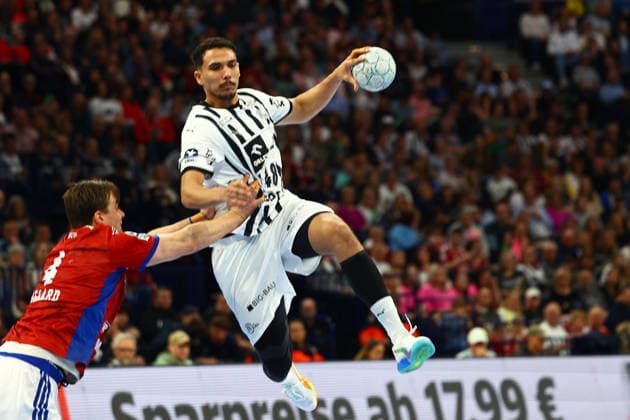 Handball I Herren I Saison 2025 2026 I Bundesliga I 28. Spieltag I HSV Hamburg - THW Kiel I 12.04.2026 Mohab Mohamed Saeed Abdelhak (48, THW Kiel) Hamburg Barclaycard Arena Hamburg Deutschland Copyright: xLobeca RalfxHomburgx