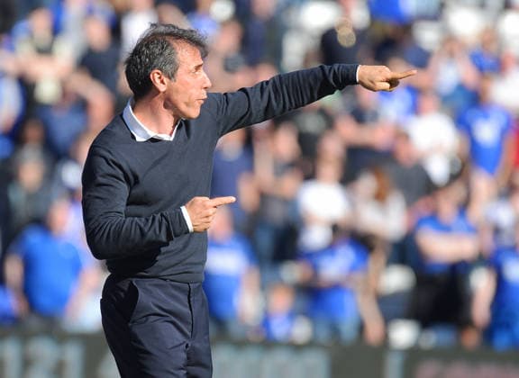 Birmingham City v Derby Championship 2016 17 St Andrews Birmingham City v Derby County (1-2) Championship 08 04 2017 Under Pressure Birmingham City Manager Gianfranco Zola who took over when today™s victorious former Manager Gary Rowett was sacked. The Birmingham board have today issued the Vote of Confidence in him,usually the kiss of death. Birmingham England Copyright: xrogerxxparkerx