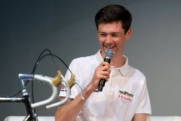 CYCLING - Tour of Austria GRAZ,AUSTRIA,13.APR.26 - CYCLING - Tour of Austria, presentation. Image shows Philipp Hofbauer (AUT Team Vorarlberg).  GEPAxpictures xMarioxBuehner-Weinrauch