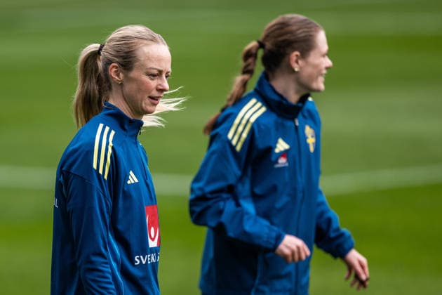260413 Amanda Ilestedt of the Swedish women s national football team during a training session on April 13, 2026 in Gothenburg. Photo: Mathias Bergeld BILDBYRAN kod MB MB1363 fotboll football soccer fotball vm-kval kval fifa womens world cup qualifier qualifier träning practice training sverige sweden dam bbeng women kvinner Copyright: MATHIASxBERGELD BB260413MB009
