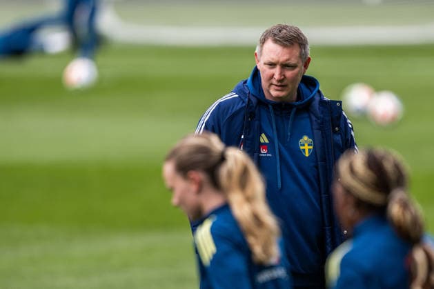 260413 national team, Nationalteam director Kim Källström of the Swedish women s national football team during a training session on April 13, 2026 in Gothenburg. Photo: Mathias Bergeld BILDBYRAN kod MB MB1363 fotboll football soccer fotball vm-kval kval fifa womens world cup qualifier qualifier träning practice training sverige sweden dam bbeng women kvinner Copyright: MATHIASxBERGELD BB260413MB010