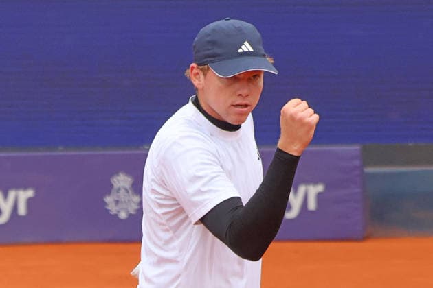 Alex Michelsen (USA) Jubel, jubelt Tennis BMW Open by Bitpanda 2026 ATP, Tennis Herren 500 München 13.04.2026 FOTO: Mladen Lackovic LakoPress