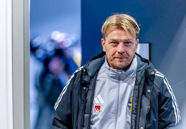 GÖTEBORG 20260413 Sveriges förbundskapten Tony Gustafsson under mandagens pressträff inför tisdagens VM-kvalmatch mot Danmark pa Gamla Ullevi i Göteborg. GÖTEBORG SVERIGE x9200x