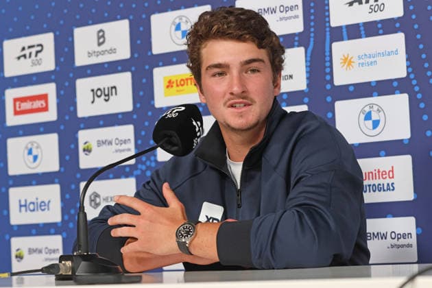 Joao Fonseca (BRA) Pressekonferenz, Portraet, Portrait, Tennis BMW Open by Bitpanda 2026 ATP, Tennis Herren 500 München 13.04.2026 FOTO: Mladen Lackovic LakoPress