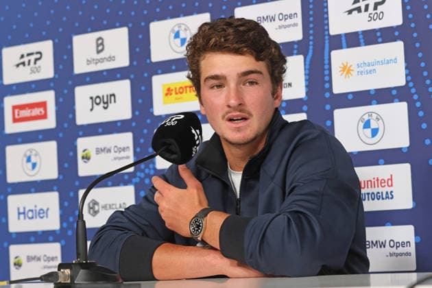Joao Fonseca (BRA) Pressekonferenz, Portraet, Portrait, Tennis BMW Open by Bitpanda 2026 ATP, Tennis Herren 500 München 13.04.2026 FOTO: Mladen Lackovic LakoPress