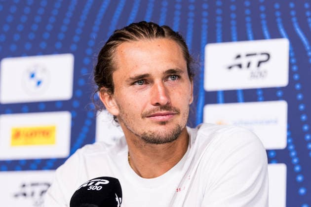 MUNICH, GERMANY - APRIL 13: Alexander Zverev (GER) during the BMW Open by Bitpanda press conference, PK, Pressekonferenz at MTTC Iphitos on April 13, 2026 in Munich, Germany. Bavaria Germany Copyright: xSteffiexWunderlx
