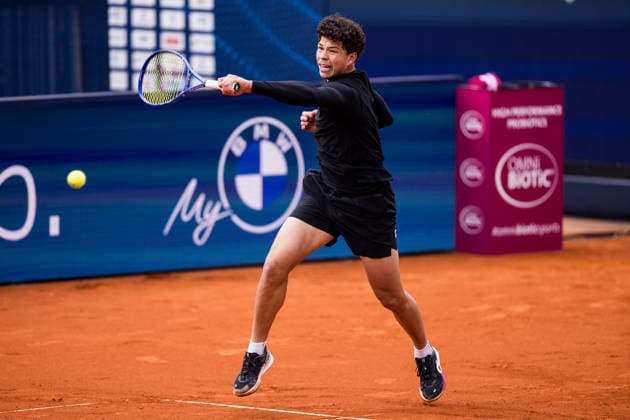 MUNICH, GERMANY - APRIL 13: Ben Shelton (USA) during the BMW Open by Bitpanda Singles match between Emilio Nava (USA) vs Ben Shelton (USA) at MTTC Iphitos on April 13, 2026 in Munich, Germany. Bavaria Germany Copyright: xSteffiexWunderlx